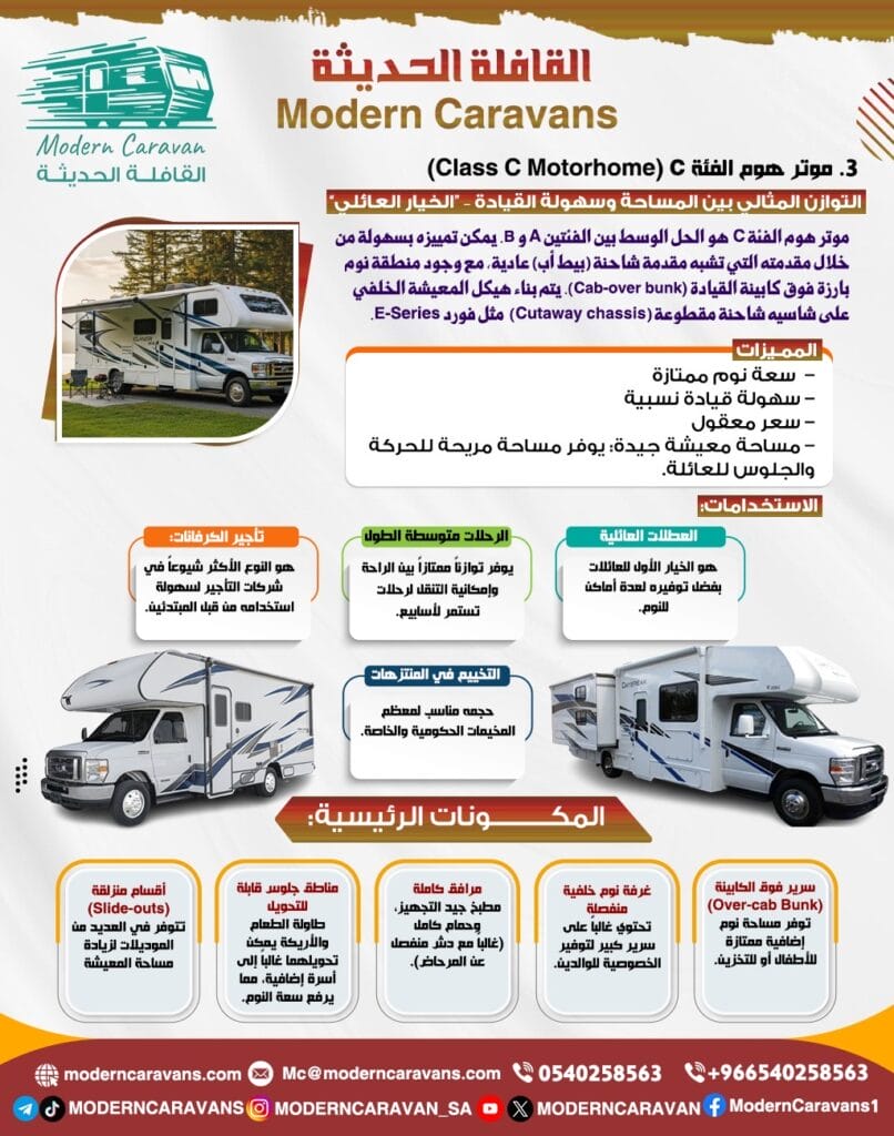موتور هوم الفئة C (Class C Motorhome)