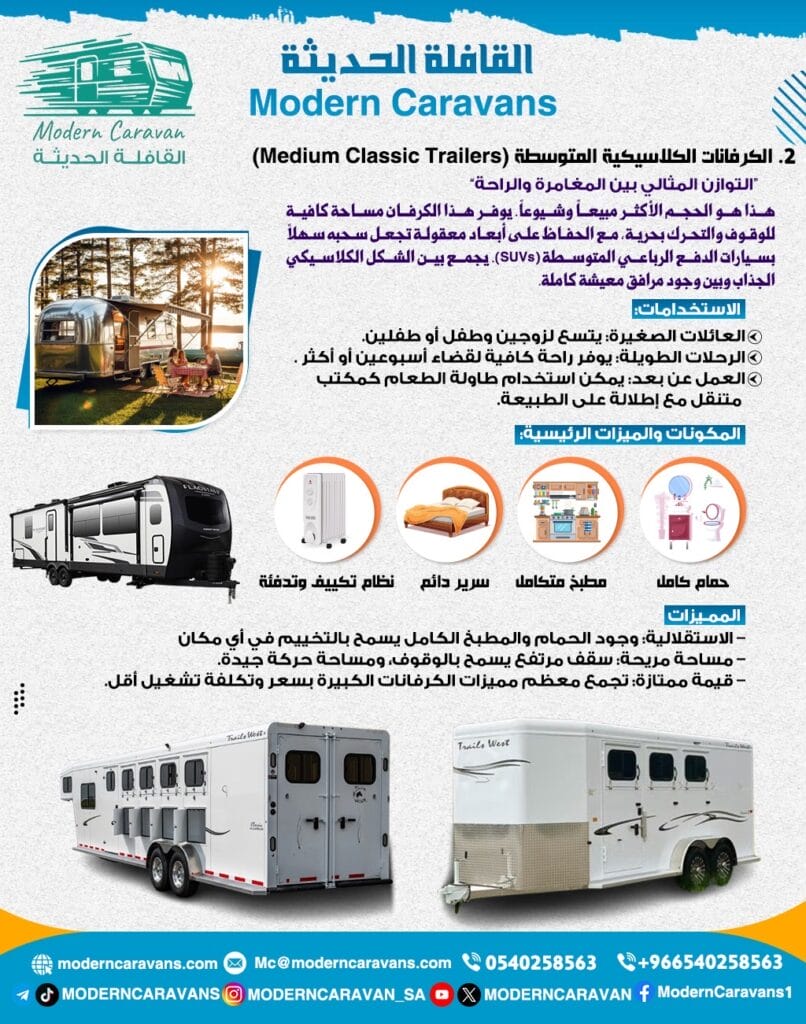 الكرفانات الكلاسيكية المتوسطة (Medium Classic Trailers)